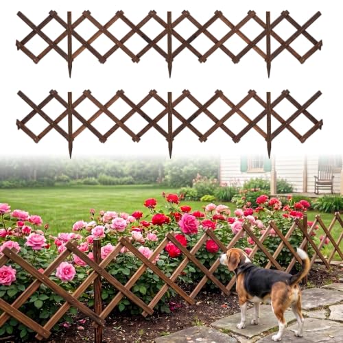 Avalution Decorative Garden Fence Outdoor,Total 12in(H) x 11.6 ft(L) 2 Pack - size: 2 Panels-12in(H) x 11.6 ft(L)