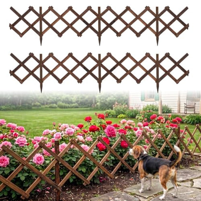 Avalution Decorative Garden Fence Outdoor,Total 12in(H) x 11.6 ft(L) 2 Pack - size: 2 Panels-12in(H) x 11.6 ft(L)