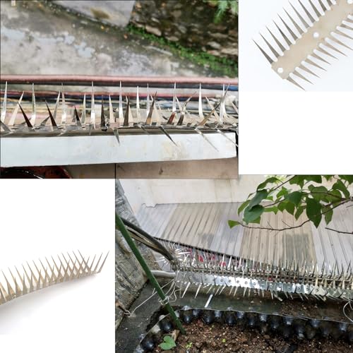 Anti-Climb Spikes for Raccoon & Bird Protection - Heavy-Duty Stainless Steel Barrier Nails for Fence, Roof, Trees | Outdoor Animal Climb Prevention (2PCS) - color: 2PCS