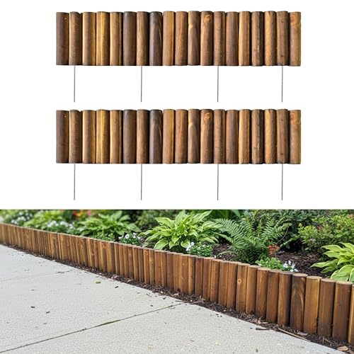 LaLaGreen Decorative Garden Edging Border (30x6in, 2 Pack) Flower Fencing - size: 6" x 2 Pack