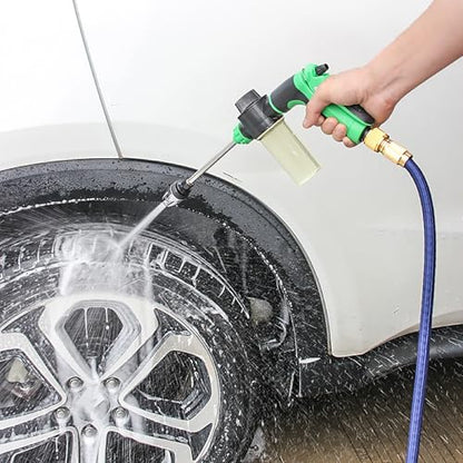 High Pressure Long Rod Car Wash Water Sprinkler Household Car Wash Tool Metal Extension Rod Gardening Hand Tool Extendable Garden Irrigation Wand - color: Green