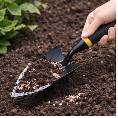 Gardening Hand Trowel – Heavy Duty Carbon Steel with Rubberized Grip, Ideal for Soil Digging, Planting & Transplanting