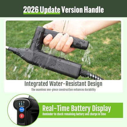 Battery Powered Sprayer 2 Gallon, Electric Pump Sprayer for Lawn & Garden - color: Green, size: 2 Gallon