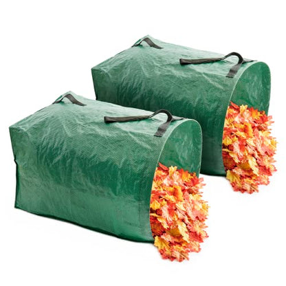 MEKKAPRO Lawn Bags 53 Gallon, 2-Pack Reusable Leaf Bags, Reinforced Handles