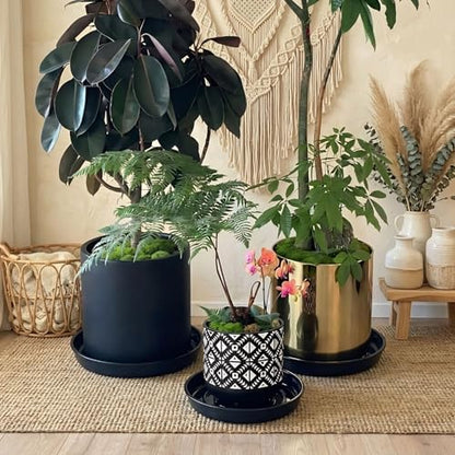 10 Pack Plant Trays 10 inch Heavy Duty Plant Saucers for Indoor Outdoor Use - color: 10 INCH BASE