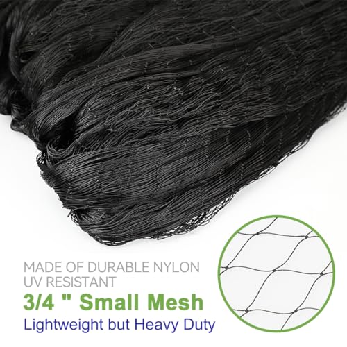 OGORI 25' x 50' Bird Netting Heavy Duty Nylon 3/4" Mesh Garden Netting Protect Fruit Trees, Plants and Vegetables - size: 25'×50'-3/4''