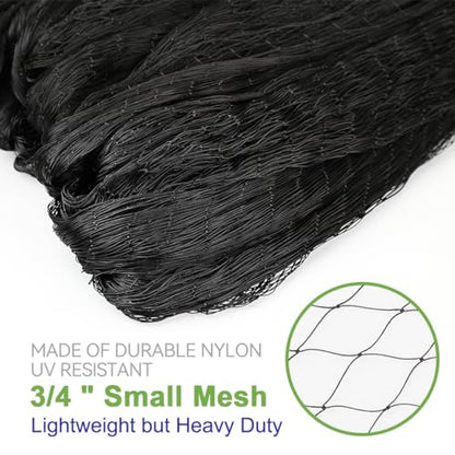 OGORI 25' x 50' Bird Netting Heavy Duty Nylon 3/4" Mesh Garden Netting Protect Fruit Trees, Plants and Vegetables - size: 25'×50'-3/4''