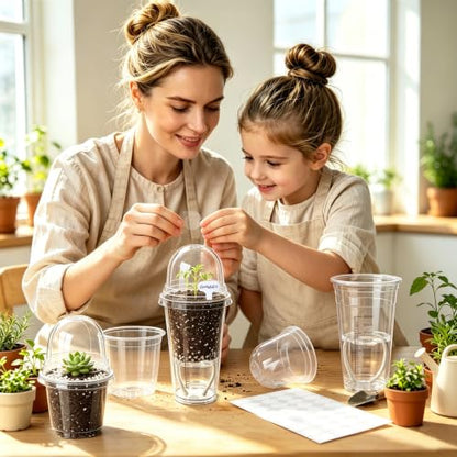 30 Pack 4" Self Watering Propagation Pots, Seed Starter Cups with Dome - size: 4 Inches