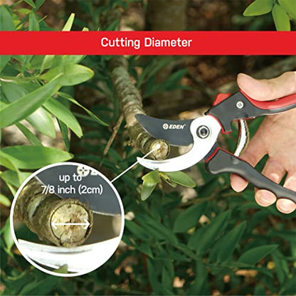 Eden 39001 Professional Sharp Bypass Pruning Shears, Tree Trimmers Secateurs,Hand Pruner, Garden Shears,Clippers For Garden, Bonsai Cutters - style: Professional