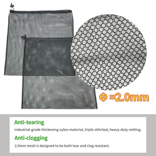2 Pcs 8" x 10" Pump Barrier Bag, Pond Pump Filter Bag - size: 8" x 10"