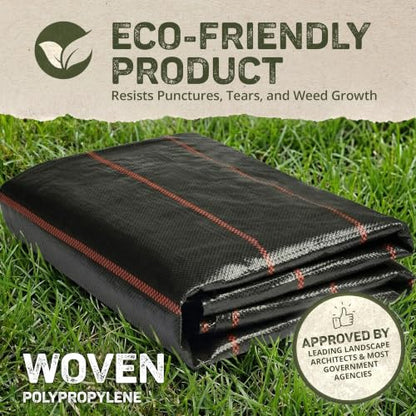 Dewitt UltraWeb 3000 Ground Cover Mat, 4 x 50 Feet, Folded, Black, Outdoor