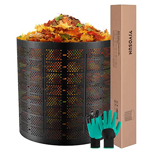 VIVOSUN 500 Gallon Outdoor Compost Bin, Expandable Composter - size: 500 Gallon
