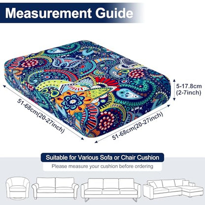 Smiry Waterproof Patio Cushion Covers, Stretch Outdoor Furniture Covers - color: Blue Green, size: 12PCS