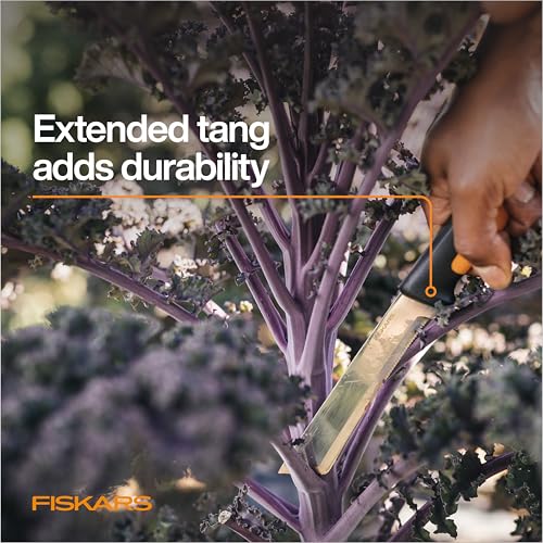 Fiskars Harvesting Knife w/ Sheath, Serrated Edge Vegetable Garden Tool - style: Harvesting Knife
