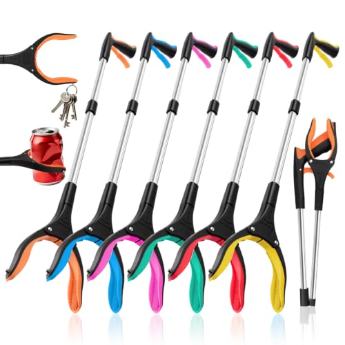 Grabber Reacher Tool - 32” Extra Long Foldable Gripper and Reaching Tool - color: 6-pack