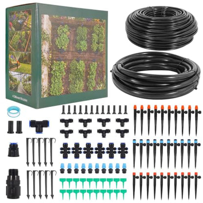 Drip Irrigation System 230FT,Garden Watering Kit for Gardens,Potted Plants - size: 230FT