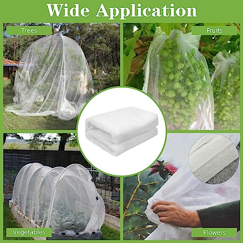 10 x 65FT Garden Mesh Netting, Ultra Fine Mesh Protection Netting Plant Covers Greenhouse Row Cover Raised Bed Screen Barrier Net for Vegetable Fruits Flowers Trees Crops, White - color: White, size: 10X65FT