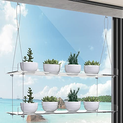 2-Tier Acrylic Window Display Shelves - color: 2 Tier