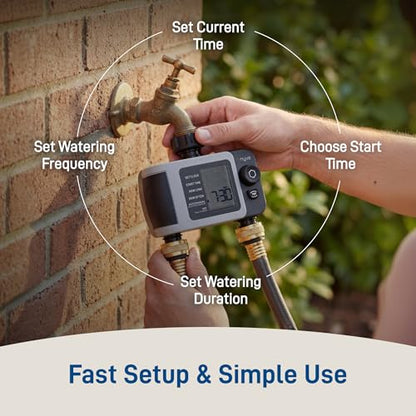 Orbit B-hyve XD 2-Port Smart Hose Watering Timer - Features Dual Outlet Irrigation Control - App Controlled Watering Timer with Bluetooth - Weatherproof Battery Powered - 24632 - size: 2-Port, style: Bluetooth