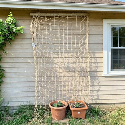 6.56 Ft * 6.56 Ft Jute Trellis Netting, Heavy-Duty Garden Plant Climbing Support Net for Vining Fruits, Vegetables & Flower Plants. - size: 2M*2M