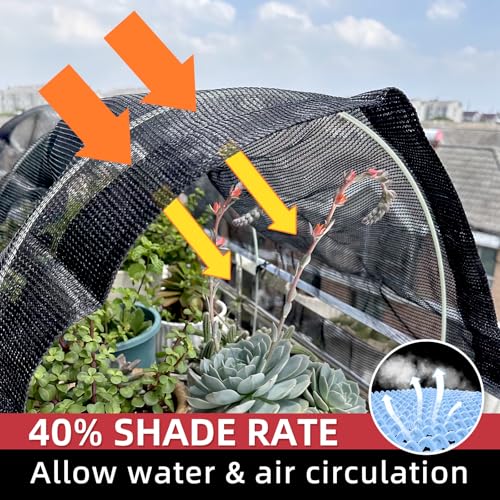 40% Shade Cloth for Garden, 10x20FT Black Heavy Duty Net - color: Heavy Duty, size: 10FT x 20FT