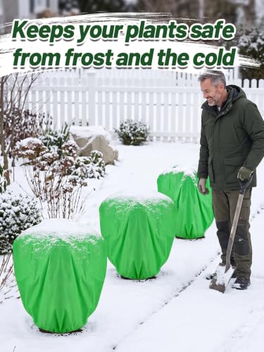 3Pcs 39.3x39.3" 70GSM Thick Plant Covers Freeze Protection for Winter Shrub - size: 39.3in x 39.3in