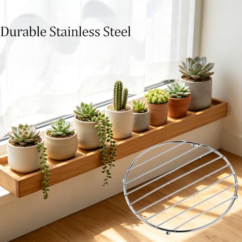 2PCS Stainless Steel Pot Feet Plant Pot Risers for Outdoor Planters Flower Pots Risers Toes for Plant Flower Pots Indoor Outdoor