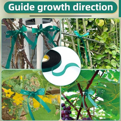 Plant Tape 10 Pack, Garden Tape and Plant Ties for Outdoor Plants, 200FT Length, 1/2 Inch Width, 180um Thickness, for Tomato Grape Vine Grafting, Vegetables Garden Use - size: Thick