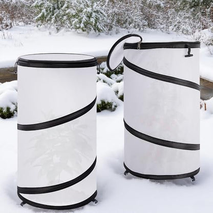 2 Pcs Pop Up Winter Frost Plant Cover, Garden Freeze Protection Tent - color: White-2pcs