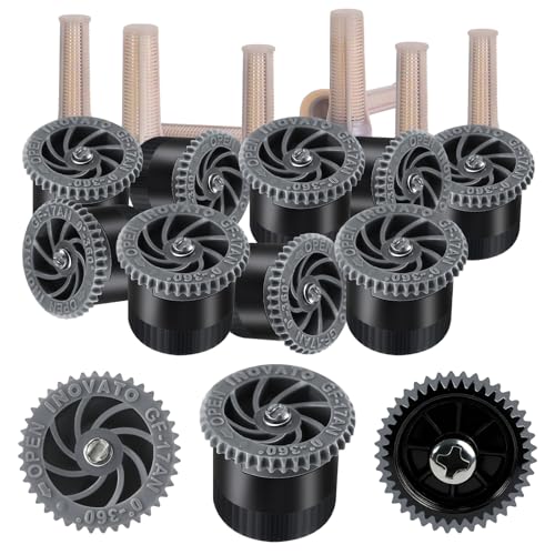 High Efficiency Variable Arc Nozzle, 10 Pieces Sprinkler Heads Replacement Compatible With Pop Up Sprinklers 0° - 360° Adjustable Pattern 17 Foot Spray Distance Lawn Spray Nozzle (17AN) - size: Arc Nozzle-17VAN