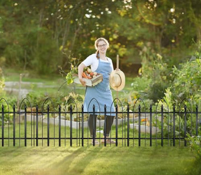 Thealyn Garden Fence 24" H x 24" W (5 Panels, Total 10 ft) - size: 24″ H x 10 ft (5 Panels) Without Gate Latch