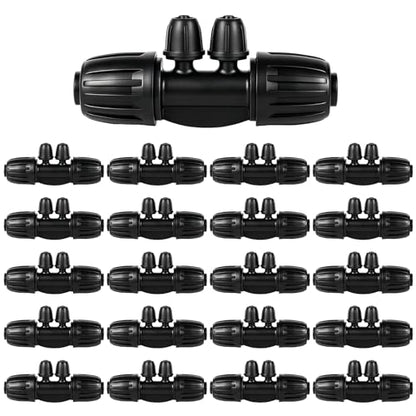 20 Pcs Barbed Tee 4-Way,1/2 to 1/4 Inch Tubing Irrigation Fittings - size: 20 Pcs 1/2 to 1/4 Inch Locked Barbed 4-Way