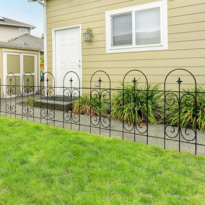 Thealyn 20ft x 32" Metal Decorative Halloween Fence(14-Panel Set)