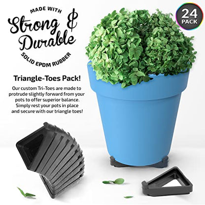The Garden Gecko Pot-Toe Plant Pot Feet, Outdoor Pot Feet, 24 Pack