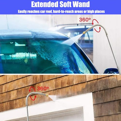 Power Washer Hose Attachment, Pressure Washer Wand Nozzle for Garden Hose - color: Blue
