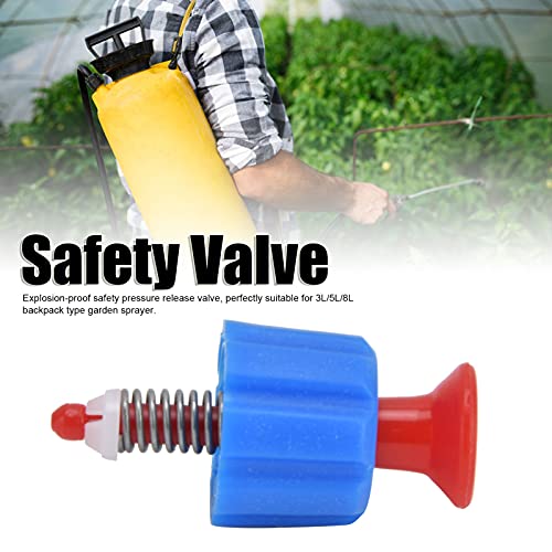 5PCS Safety Release Valve, Premium PP Explosion Proof Pressure Relief Valve for 3L 5L 8L Backpack Sprayers Garden Sprayer Replacement (Red Blue) - color: Red Blue