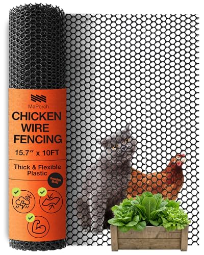 MaPorch Plastic Chicken Wire Fencing, Under Bed Blocker for Pets, Black 1pk - color: Black, size: Pack of 1