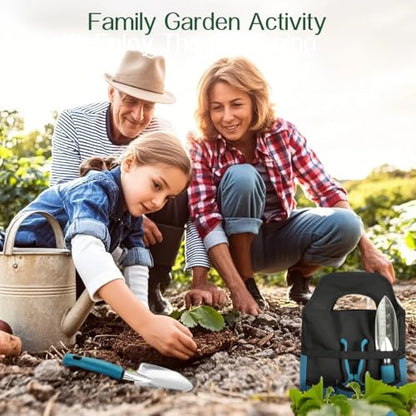 Housolution Gardening Tools Set, 8PCS Gardening Gifts for Women, Blue+Black - color: Blue+Black