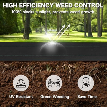 4FT x 300FT Woven Weed Barrier Landscape Fabric 3.2OZ for Gravel - size: 4 FT X 300 FT