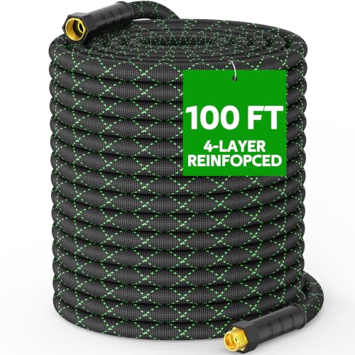 Garden Hose 100FT, Non-Expandable Kink Free Water Hose,Lightweight Flexible - size: 100ft