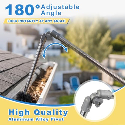 12FT Gutter Cleaning Tools from the Ground - No Ladder Needed