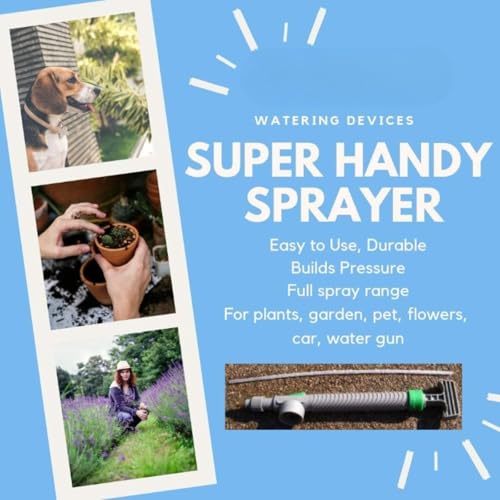 High-Pressure Handheld Garden Sprayer, Adjustable Nozzle Manual Pump Sprayer Portable Watering Tool for Garden Plant Lawn Household Cleaning
