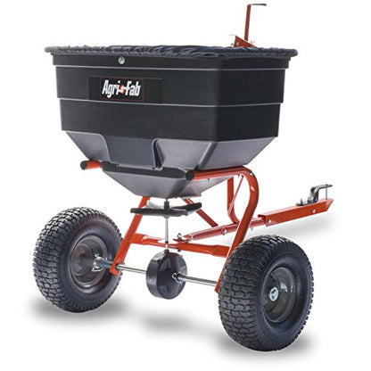 Agri-Fab Tow Behind ATV/UTV Broadcast Spreader for Seed, Fertilizer, Salt and Ice Melt, 185 lb Capacity with 12 Ft Spread Width - style: 185 lb. Direct Rod Control Tow-Behind ATV/UTV Spreader