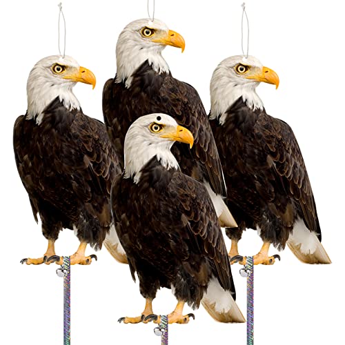 Flat Fake Owls to Keep Pigeon Away from Balcony, 4PCS - color: Black Hawk 4PCS