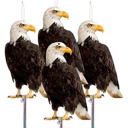 Flat Fake Owls to Keep Pigeon Away from Balcony, 4PCS - color: Black Hawk 4PCS