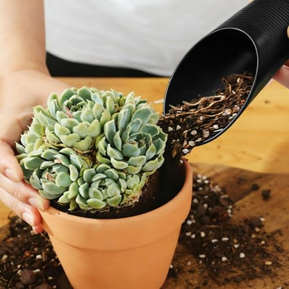 Bonsai Soil Scoops Plastic Garden Shovels, Black, 1 Pcs - color: Black