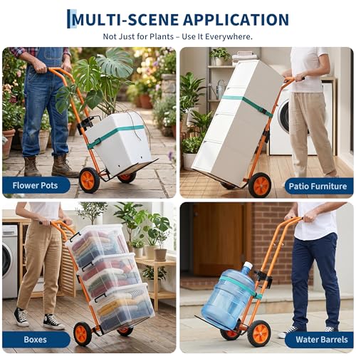 Garvee Plant Caddy with Wheels, 175 LBS Capacity - color: Orange