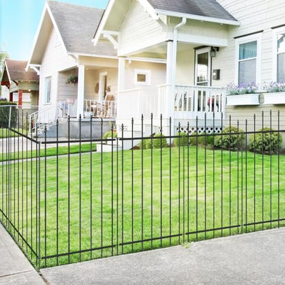 42” x 12’ No-Dig Metal Garden Fence with Stakes, Panels Fencing for Dogs - size: Roman Col 42″H x 12ft (6Panels)