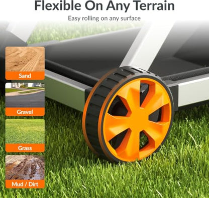 Giraffe Tools Garden Hose Reel Cart,125FT 5/8" Hose Capacity with Wheels