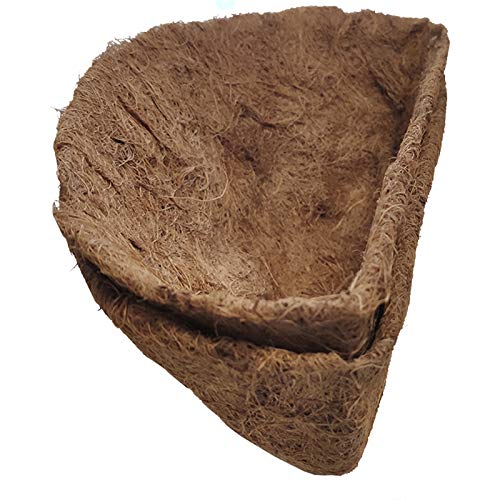 2PCS Half Round Replacement Coco Liner for Hanging Basket Wall Flower Basket Half Circle Wall Planter Coconut Fiber Plant Basket Liner for Garden Planter Flower Pot (16 inch) - size: 16 inch